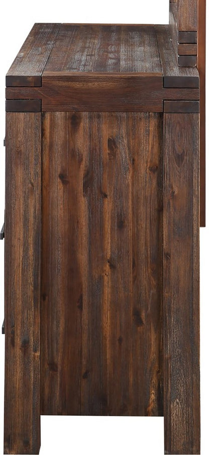 Modus Furniture - Meadow Six Drawer Solid Wood Dresser in Brick Brown - 3F4182 view 3