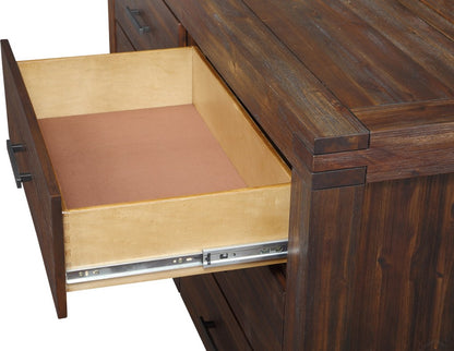 Modus Furniture - Meadow Six Drawer Solid Wood Dresser in Brick Brown - 3F4182 view 4