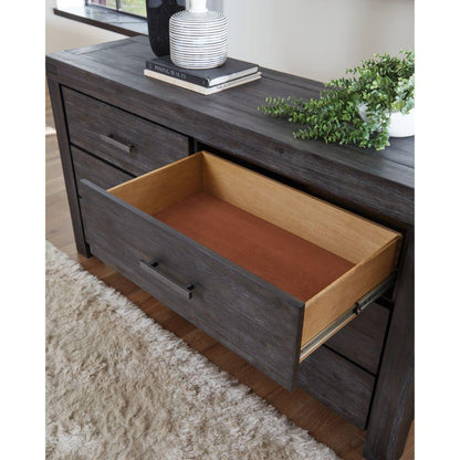 Modus Furniture - Meadow Six Drawer Solid Wood Dresser in Graphite - 3FT382 veiw 1
