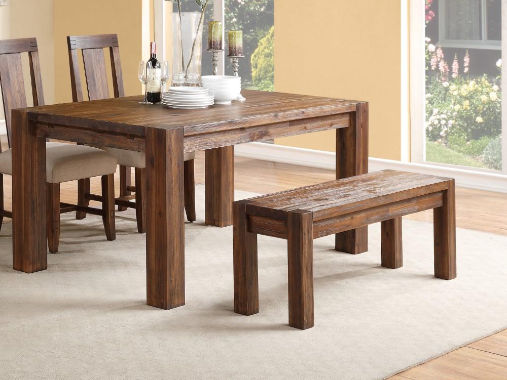 Modus Furniture - Meadow Solid wood Bench in Brick Brown - 3F4191 veiw 2