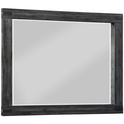 Modus Furniture - Meadow Solid Wood Beveled Glass Solid Wood Mirror in Graphite - 3FT383 veiw 1