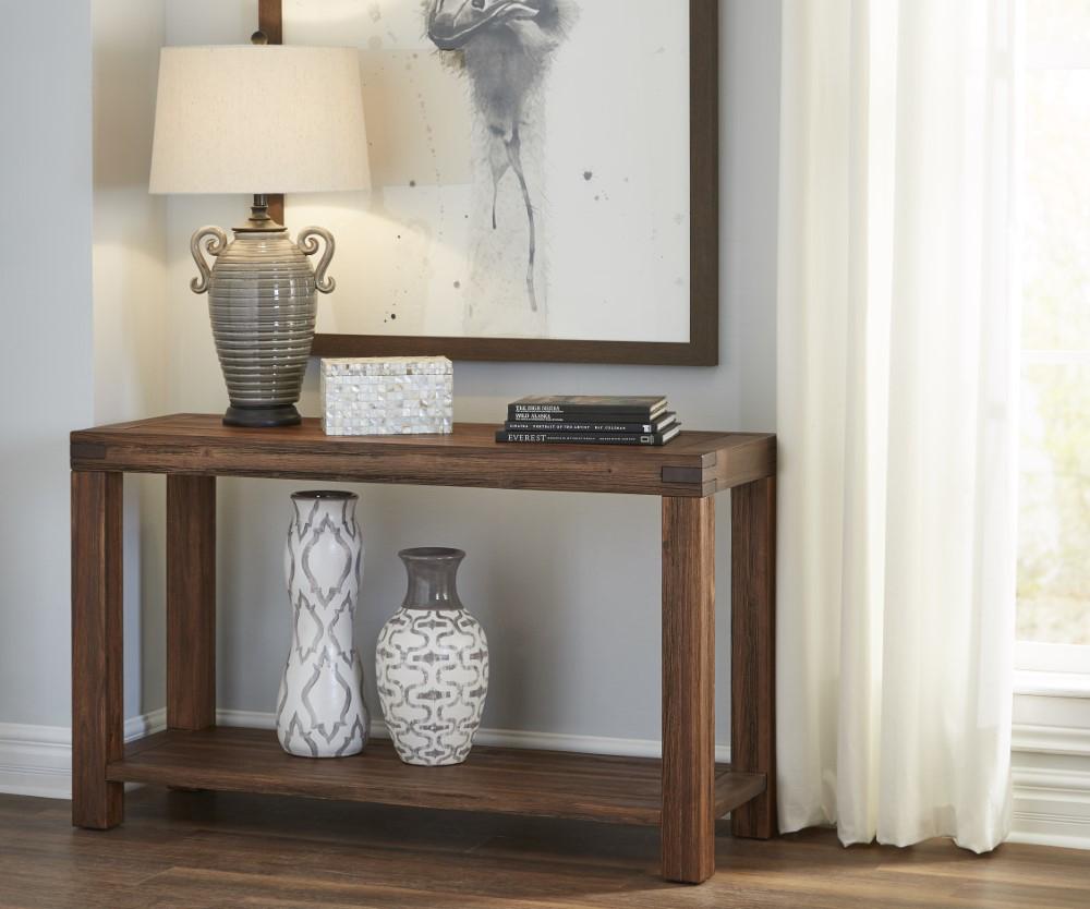 Modus Furniture - Meadow Solid Wood Console Table in Brick Brown - 3F4123 veiw 1