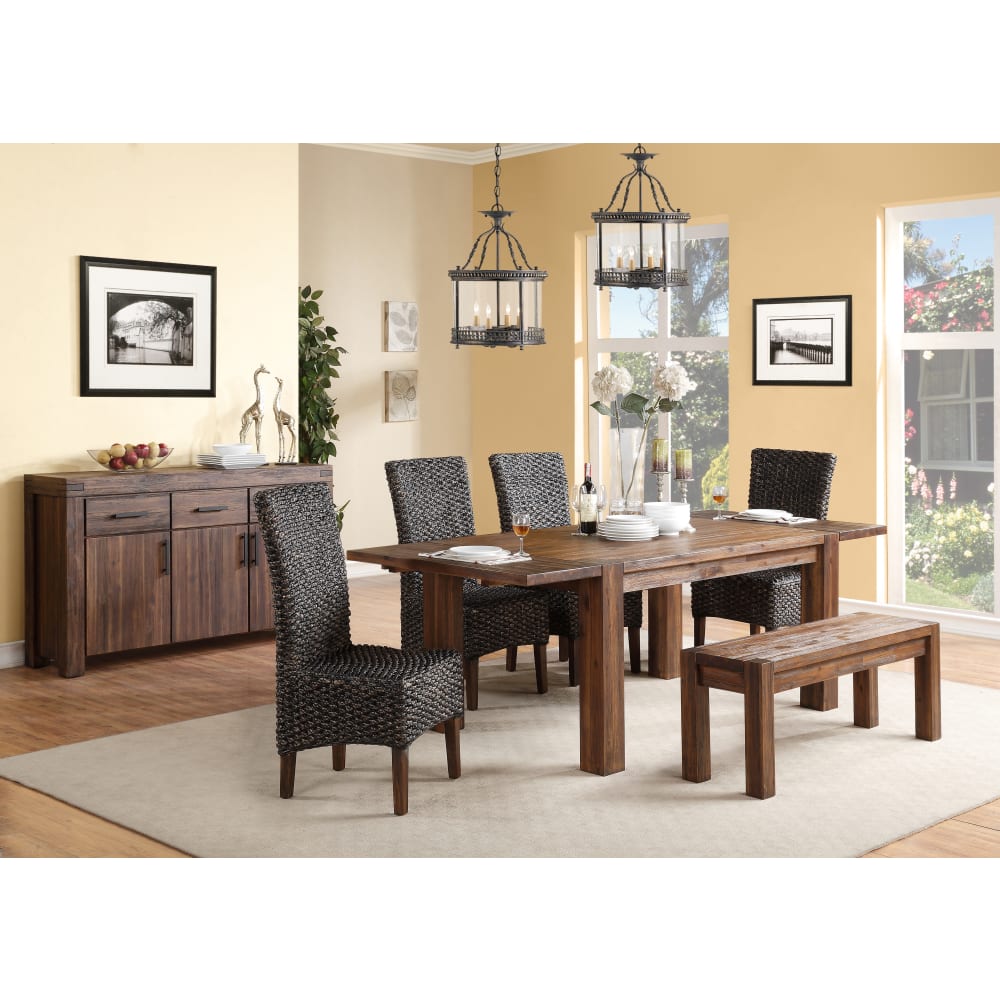 Modus Furniture - Meadow Solid Wood Extending Dining Table in Brick Brown - 3F4161 view 3