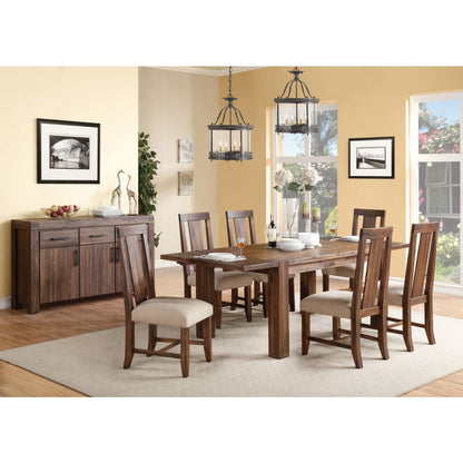 Modus Furniture - Meadow Solid Wood Extending Dining Table in Brick Brown - 3F4161 view 5