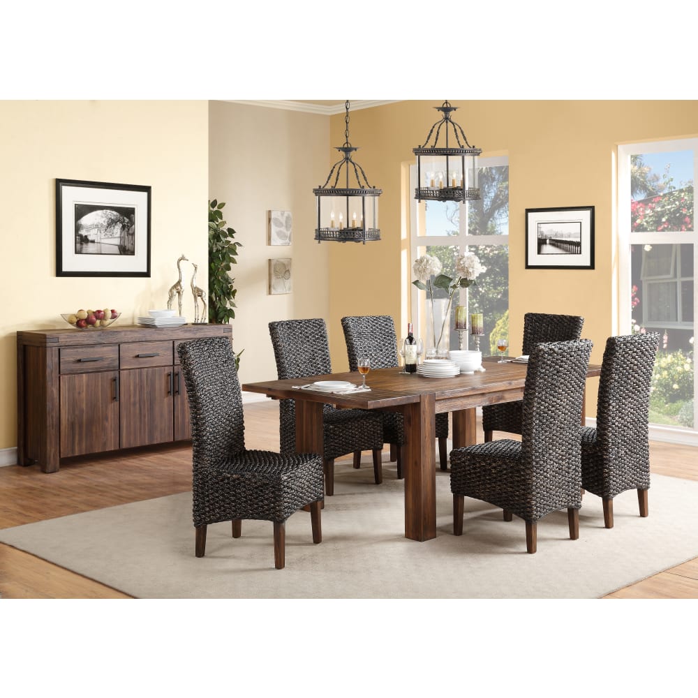 Modus Furniture - Meadow Solid Wood Extending Dining Table in Brick Brown - 3F4161 view 6