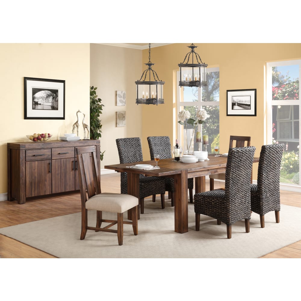 Modus Furniture - Meadow Solid Wood Extending Dining Table in Brick Brown - 3F4161 view 8