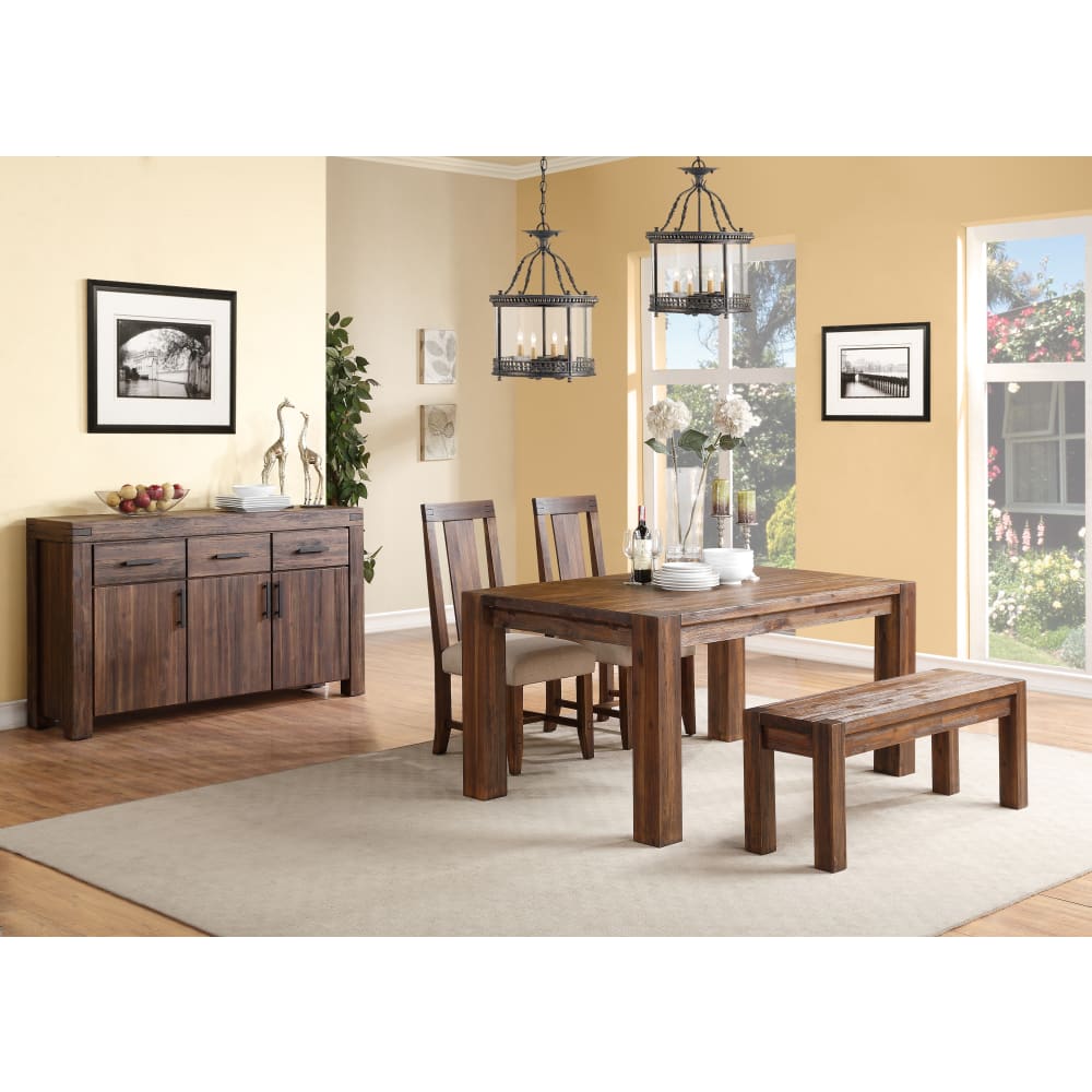 Modus Furniture - Meadow Solid Wood Extending Dining Table in Brick Brown - 3F4161 view 10