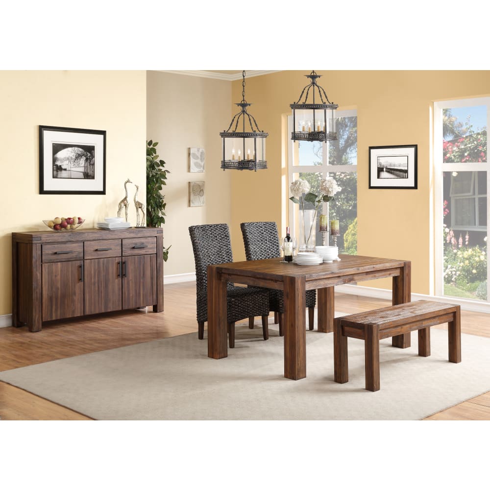 Modus Furniture - Meadow Solid Wood Extending Dining Table in Brick Brown - 3F4161 view 11