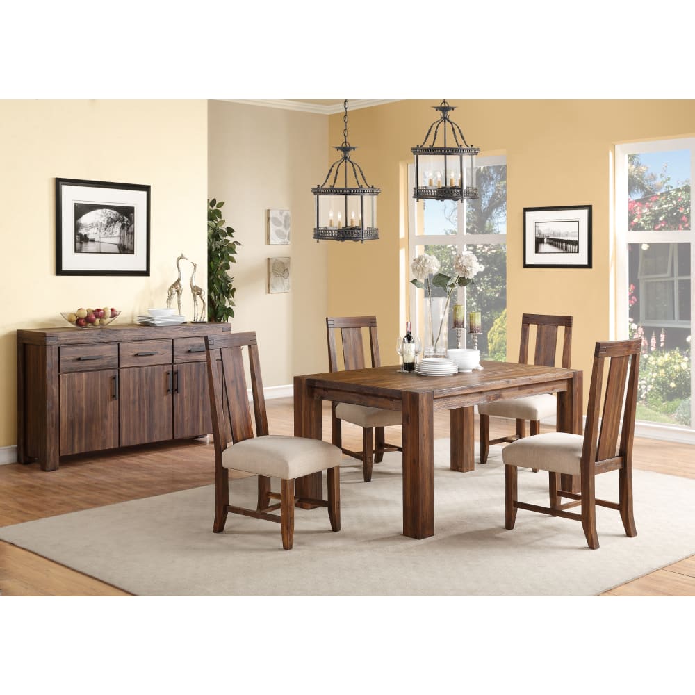 Modus Furniture - Meadow Solid Wood Extending Dining Table in Brick Brown - 3F4161 view 12