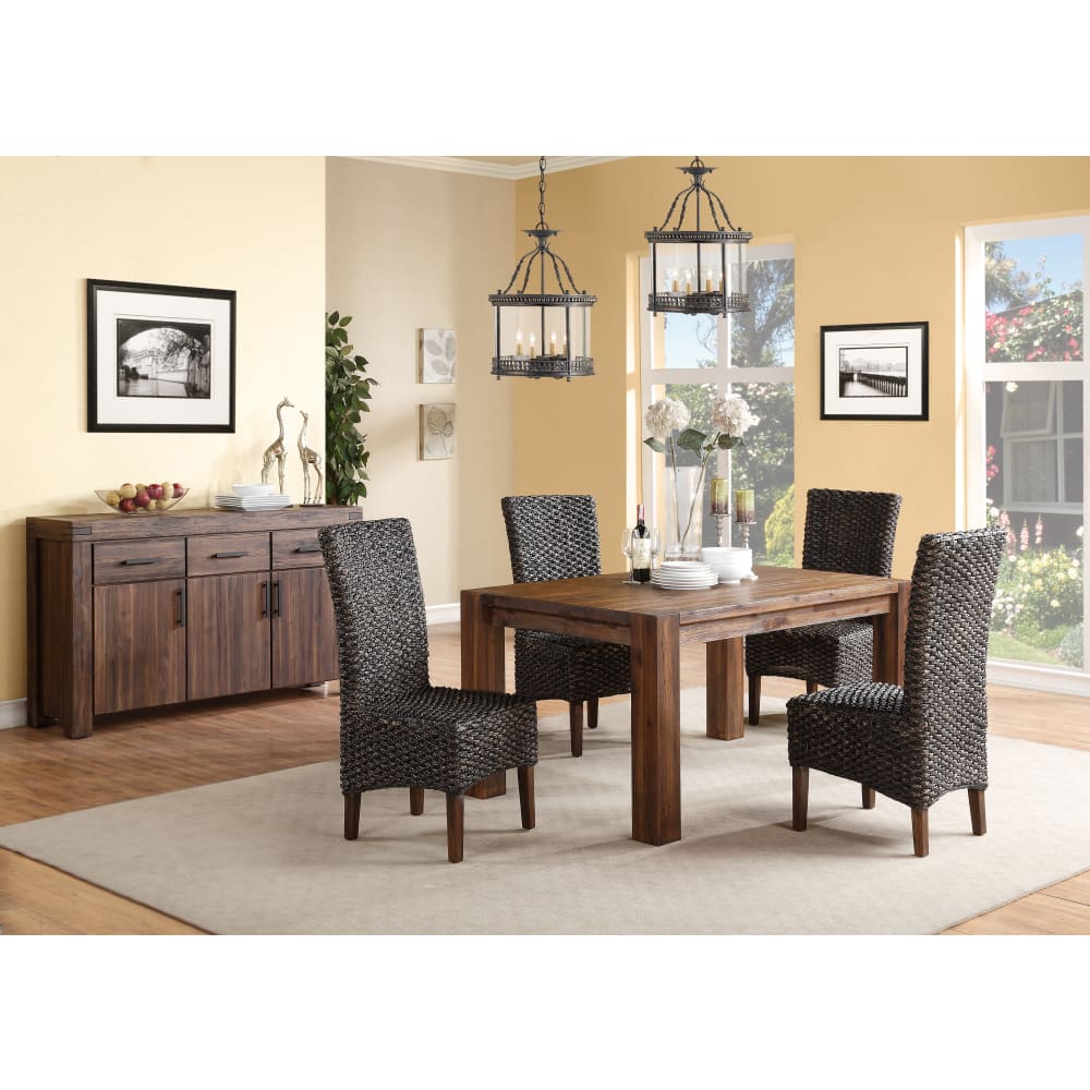 Modus Furniture - Meadow Solid Wood Extending Dining Table in Brick Brown - 3F4161 view 13
