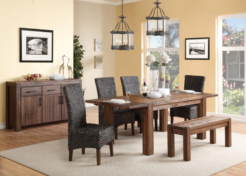 Modus Furniture - Meadow Solid Wood Extending Dining Table in Brick Brown - 3F4161 veiw 3