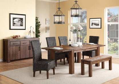 Modus Furniture - Meadow Solid Wood Extending Dining Table in Brick Brown - 3F4161 veiw 3