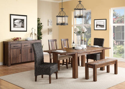Modus Furniture - Meadow Solid Wood Extending Dining Table in Brick Brown - 3F4161 veiw 4