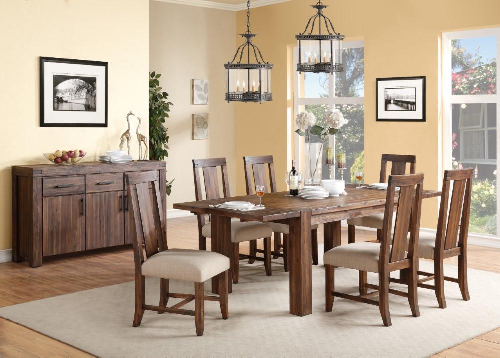 Modus Furniture - Meadow Solid Wood Extending Dining Table in Brick Brown - 3F4161 veiw 5