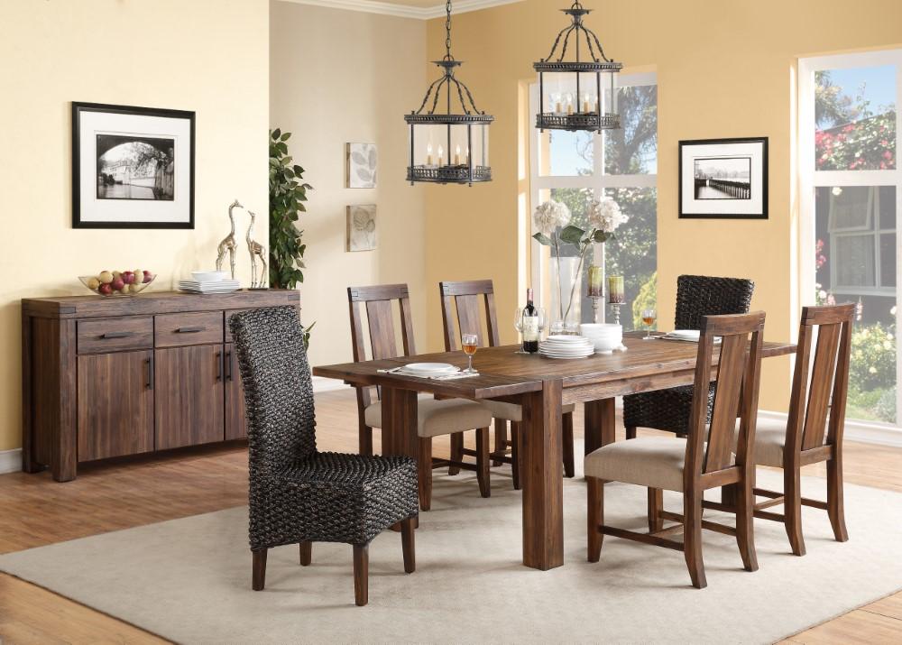 Modus Furniture - Meadow Solid Wood Extending Dining Table in Brick Brown - 3F4161 veiw 7