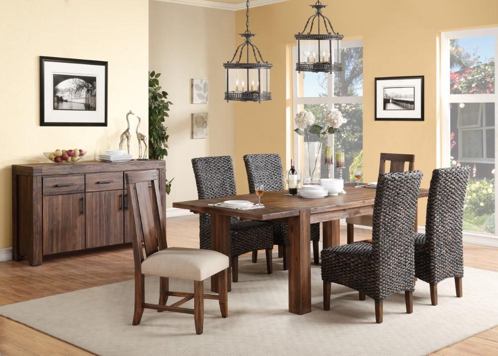 Modus Furniture - Meadow Solid Wood Extending Dining Table in Brick Brown - 3F4161 veiw 8