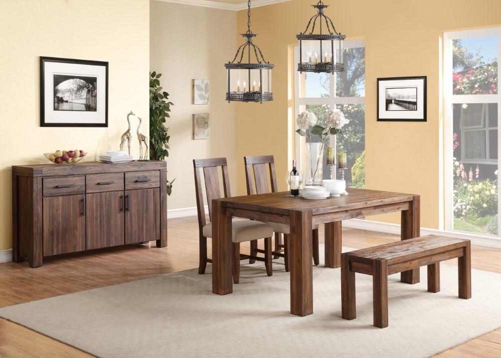 Modus Furniture - Meadow Solid Wood Extending Dining Table in Brick Brown - 3F4161 veiw 10