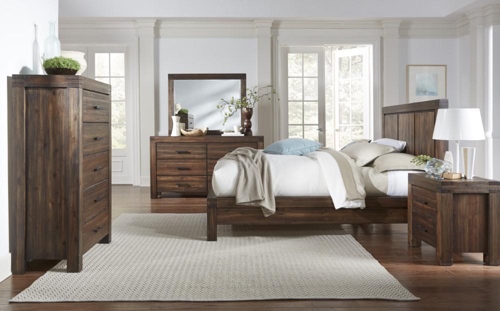 Modus Furniture - Meadow Solid Wood Mirror in Brick Brown - 3F4183 veiw 2
