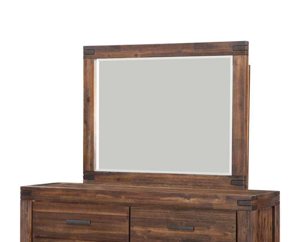 Modus Furniture - Meadow Solid Wood Mirror in Brick Brown - 3F4183 veiw 5