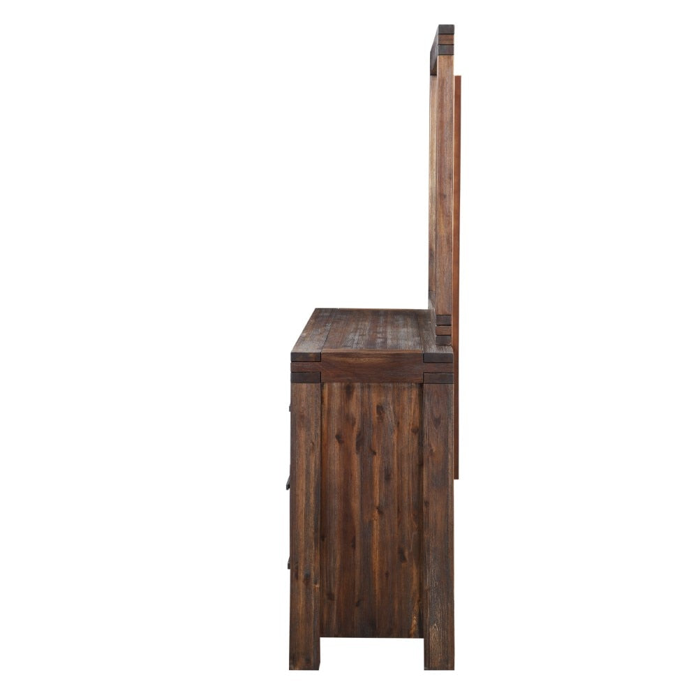 Modus Furniture - Meadow Solid Wood Mirror in Brick Brown - 3F4183 veiw 6