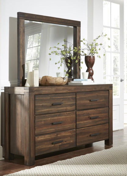 Modus Furniture - Meadow Solid Wood Mirror in Brick Brown - 3F4183 veiw 7