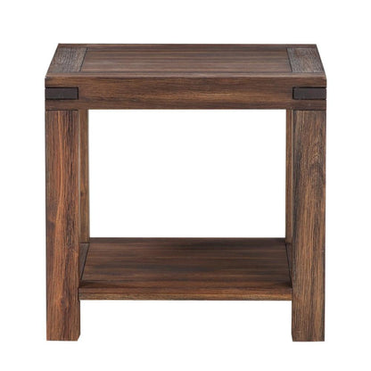 Modus Furniture - Meadow Solid Wood Rectangular Side Table in Brick Brown - 3F4122 veiw 4