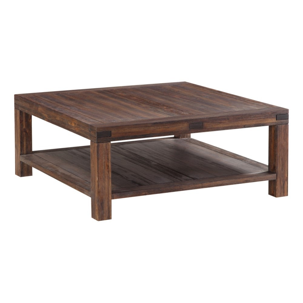 Modus Furniture - Meadow Solid Wood Square Coffee Table in Brick Brown - 3F4121 veiw 3