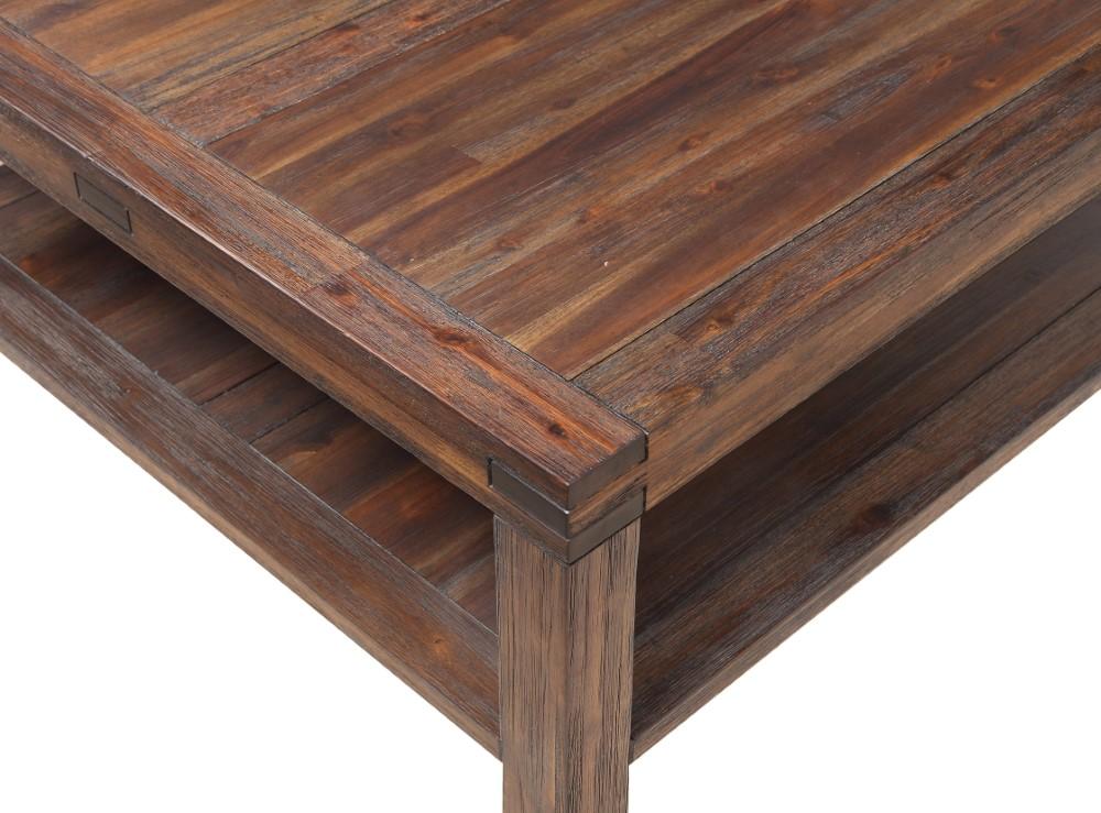 Modus Furniture - Meadow Solid Wood Square Coffee Table in Brick Brown - 3F4121 veiw 5
