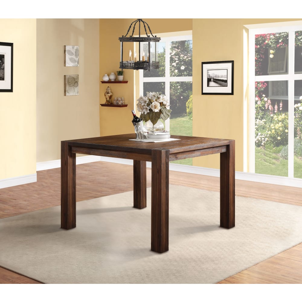 Modus Furniture - Meadow Solid Wood Square Counter Table in Brick Brown - 3F4162 view 1