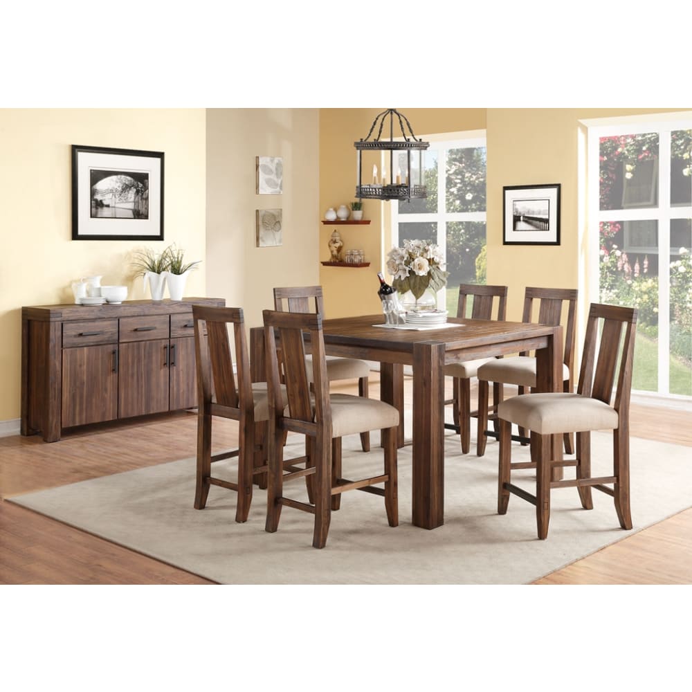 Modus Furniture - Meadow Solid Wood Square Counter Table in Brick Brown - 3F4162 view 3