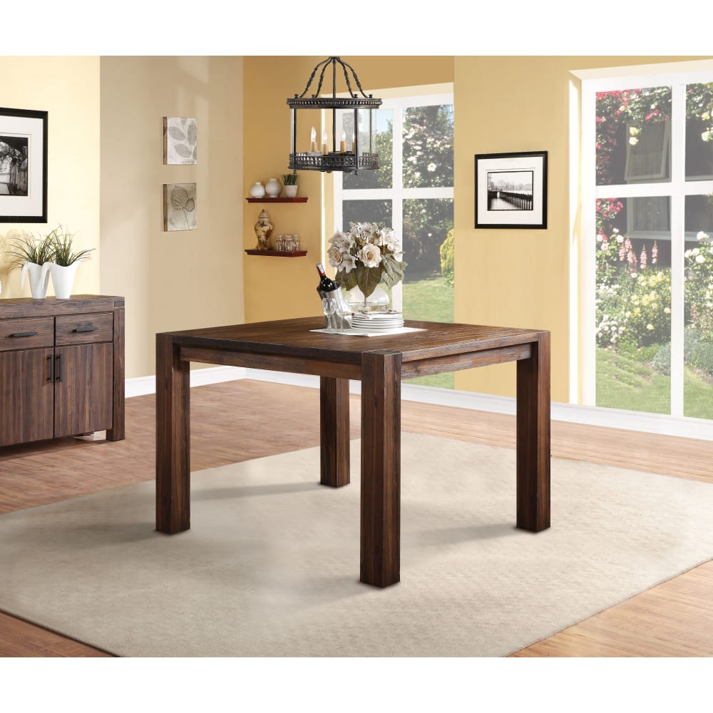 Modus Furniture - Meadow Solid Wood Square Counter Table in Brick Brown - 3F4162 view 4