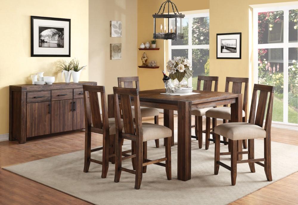 Modus Furniture - Meadow Solid Wood Square Counter Table in Brick Brown - 3F4162 veiw 2