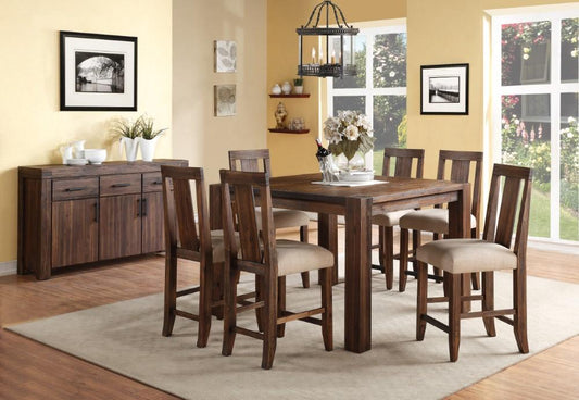 Modus Furniture - Meadow Solid Wood Square Counter Table in Brick Brown - 3F4162 veiw 2