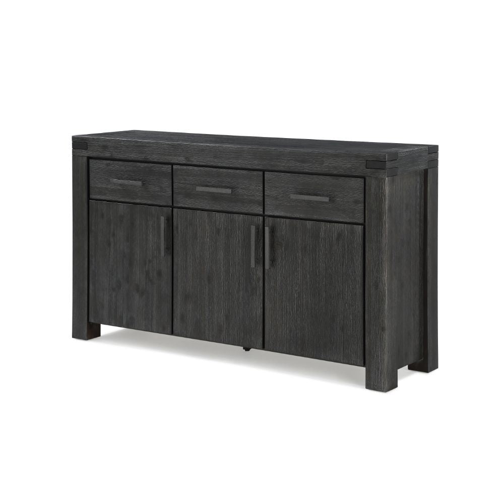 Modus Furniture - Meadow Solid Wood Three Drawer Three Door Sideboard in Graphite - 3FT373 veiw 3