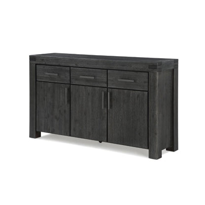 Modus Furniture - Meadow Solid Wood Three Drawer Three Door Sideboard in Graphite - 3FT373 veiw 3