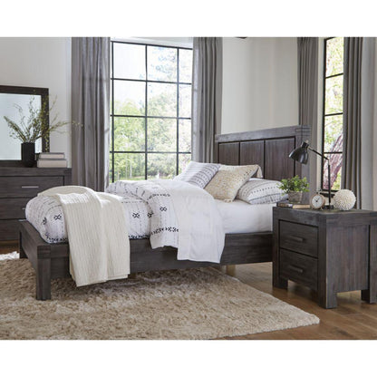 Modus Furniture - Meadow Solid Wood Two Drawer Nightstand in Graphite - 3FT381 veiw 2