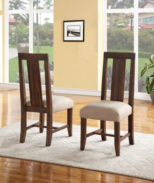 Modus Furniture - Meadow Solid Wood Upholstered Dining Chair in Brick Brown (Set of 2) - 3F4166P veiw 1