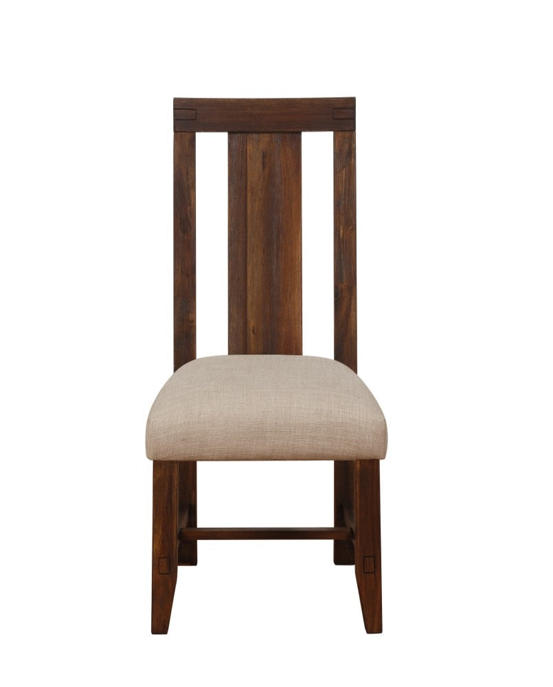 Modus Furniture - Meadow Solid Wood Upholstered Dining Chair in Brick Brown (Set of 2) - 3F4166P veiw 4