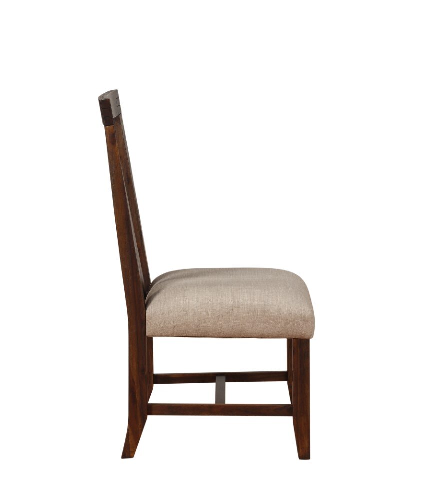 Modus Furniture - Meadow Solid Wood Upholstered Dining Chair in Brick Brown (Set of 2) - 3F4166P veiw 6