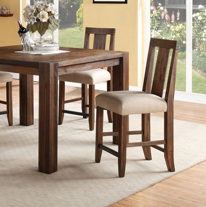 Modus Furniture - Meadow Solid Wood Upholstered Kitchen Counter Stool in Brick Brown - 3F4170_1 view 5