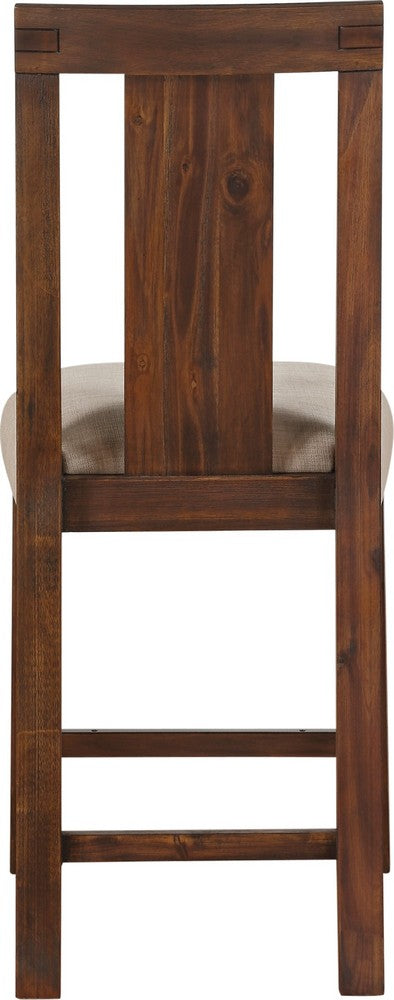 Modus Furniture - Meadow Solid Wood Upholstered Kitchen Counter Stool in Brick Brown Set of 2 - 3F4170_2 view 4
