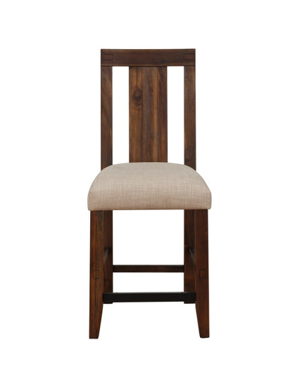 Modus Furniture - Meadow Solid Wood Upholstered Kitchen Counter Stool in Brick Brown (Set of 2) - 3F4170 veiw 3