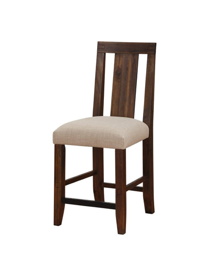 Modus Furniture - Meadow Solid Wood Upholstered Kitchen Counter Stool in Brick Brown (Set of 2) - 3F4170 veiw 4