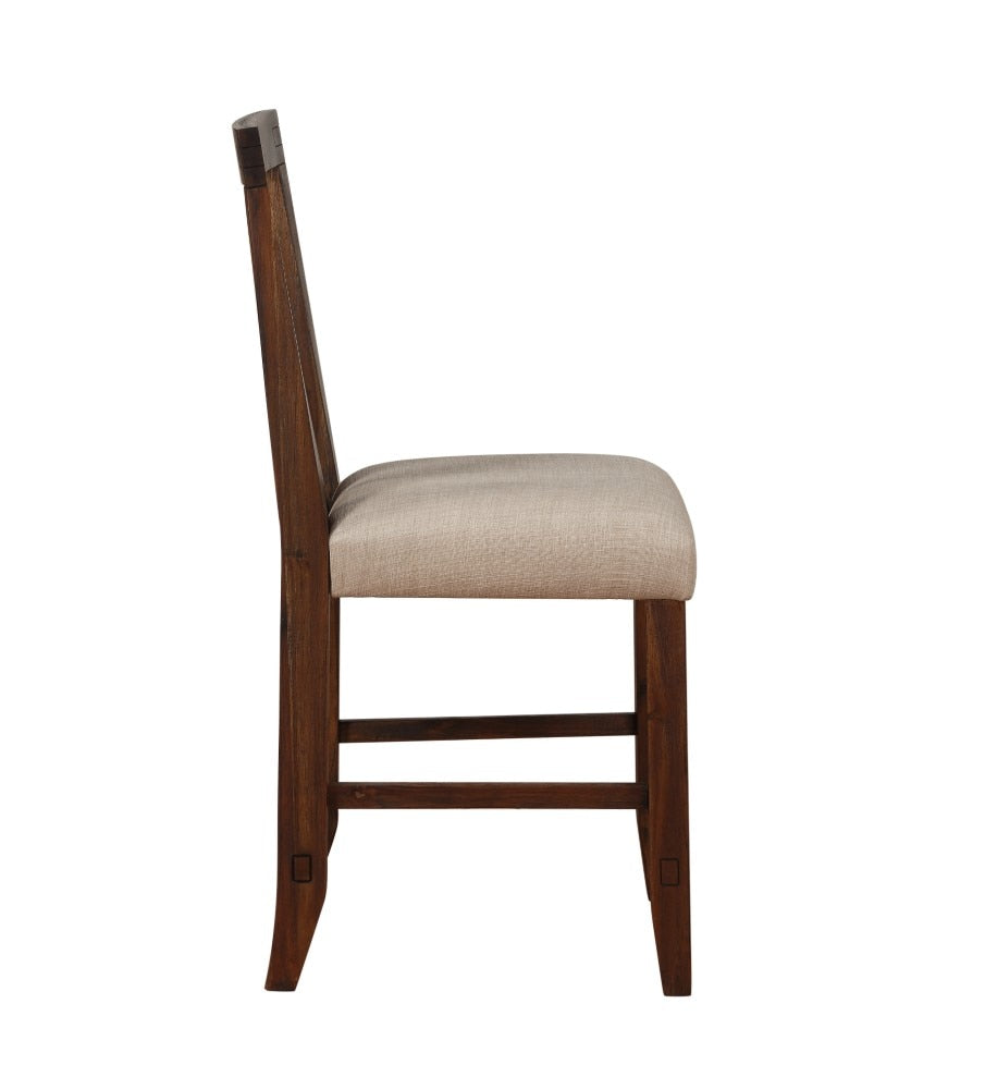 Modus Furniture - Meadow Solid Wood Upholstered Kitchen Counter Stool in Brick Brown (Set of 2) - 3F4170 veiw 5