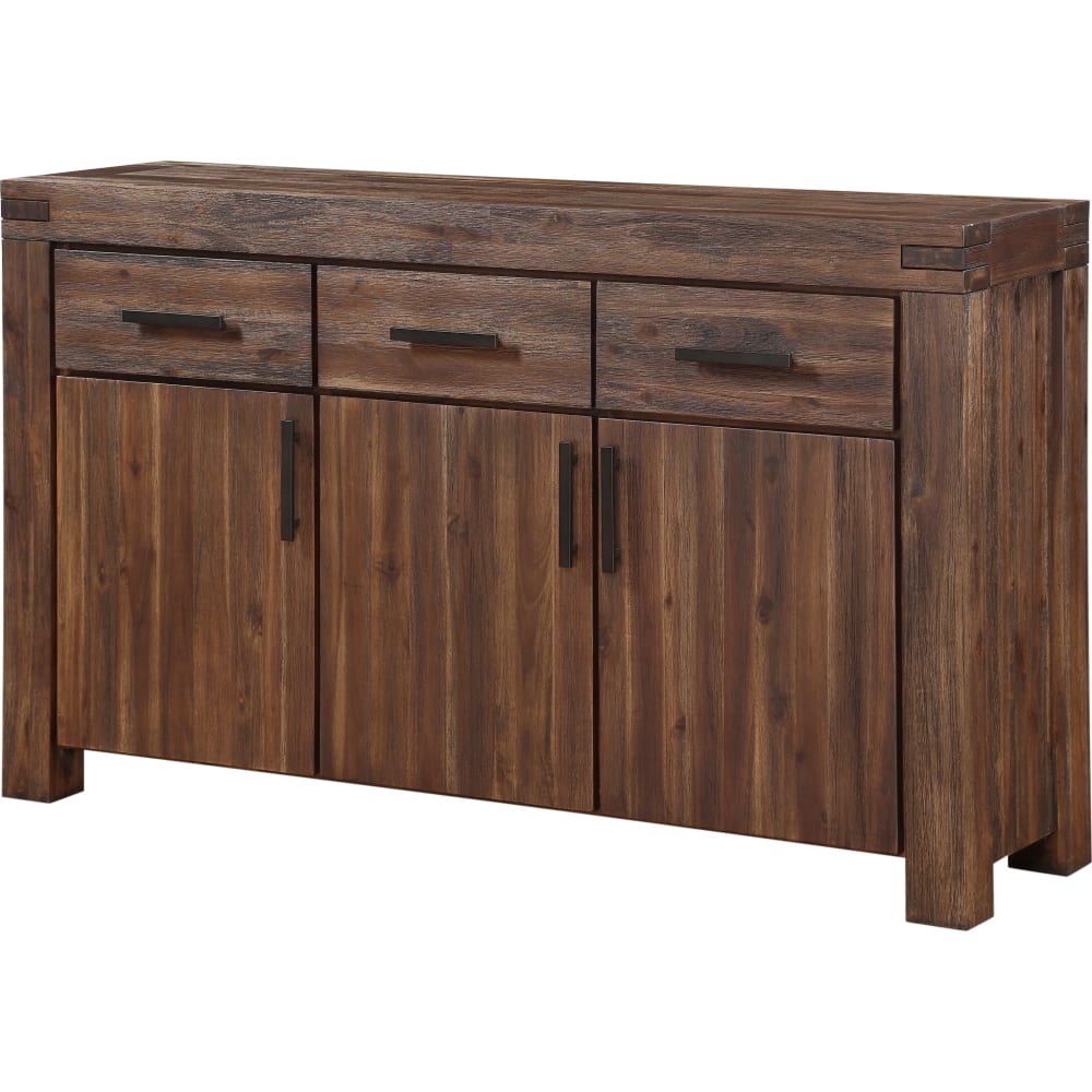 Modus Furniture - Meadow Three Drawer Three Door Solid Wood Sideboard in Brick Brown - 3F4173 view 4