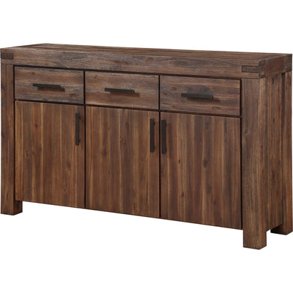 Modus Furniture - Meadow Three Drawer Three Door Solid Wood Sideboard in Brick Brown - 3F4173 view 4