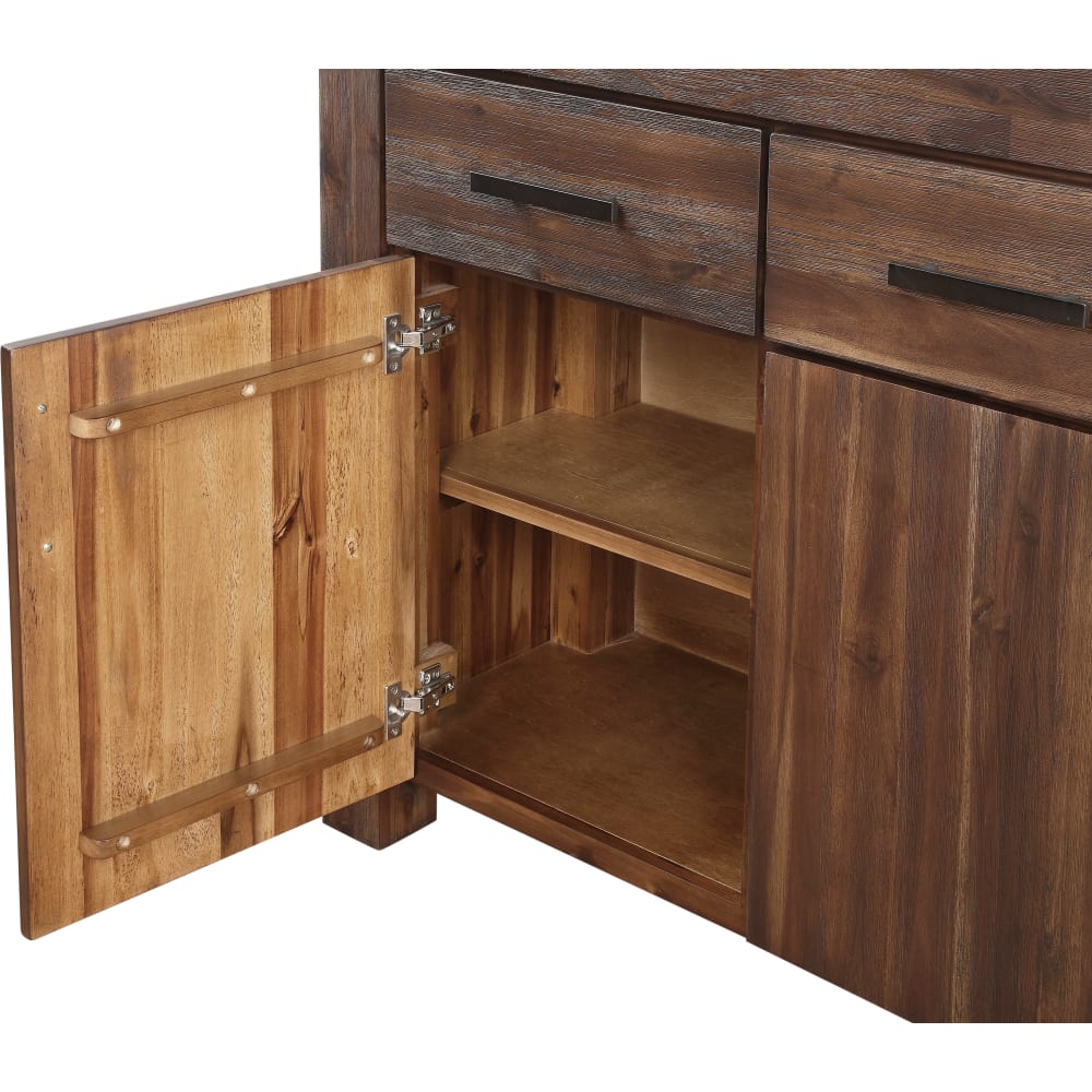 Modus Furniture - Meadow Three Drawer Three Door Solid Wood Sideboard in Brick Brown - 3F4173 view 8
