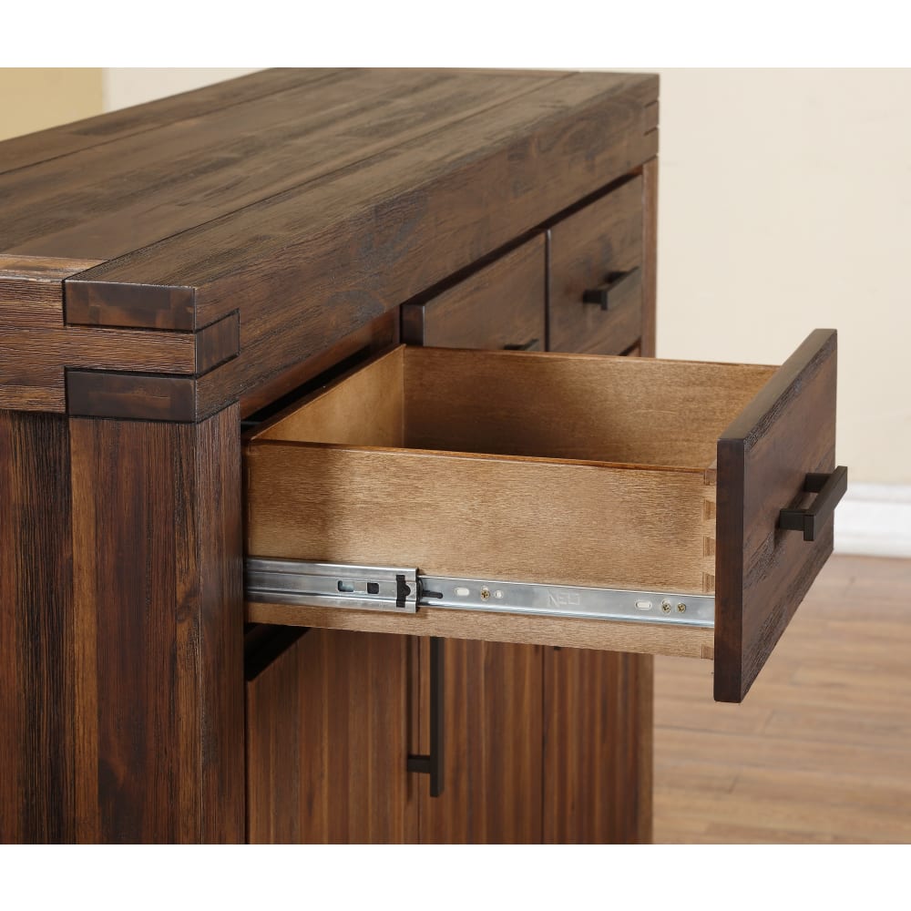 Modus Furniture - Meadow Three Drawer Three Door Solid Wood Sideboard in Brick Brown - 3F4173 view 9