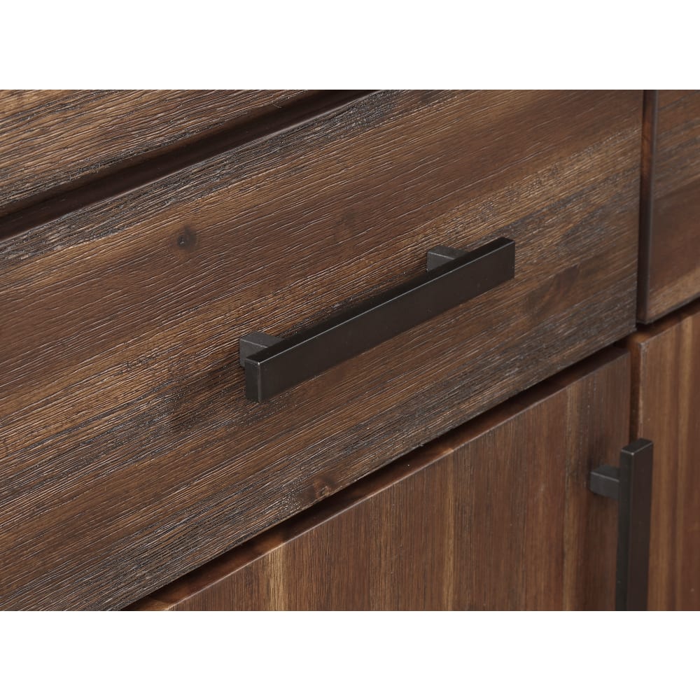 Modus Furniture - Meadow Three Drawer Three Door Solid Wood Sideboard in Brick Brown - 3F4173 view 10