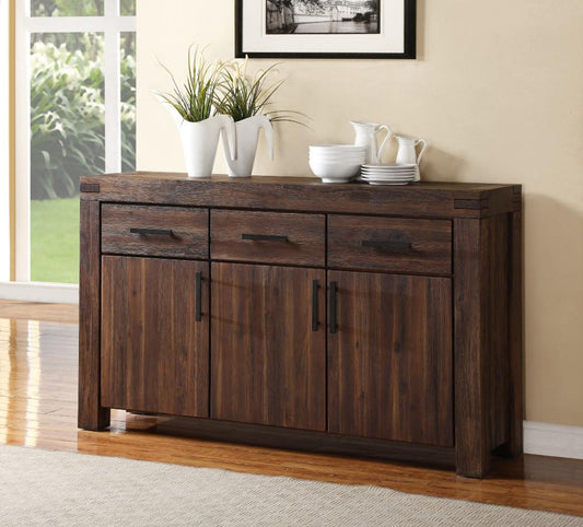 Modus Furniture - Meadow Three Drawer Three Door Solid Wood Sideboard in Brick Brown - 3F4173 veiw 1